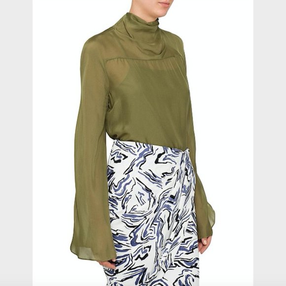 camilla & marc Tops - SOLD Camilla and Marc Sage Green Silk Essie Top Blouse Size 14